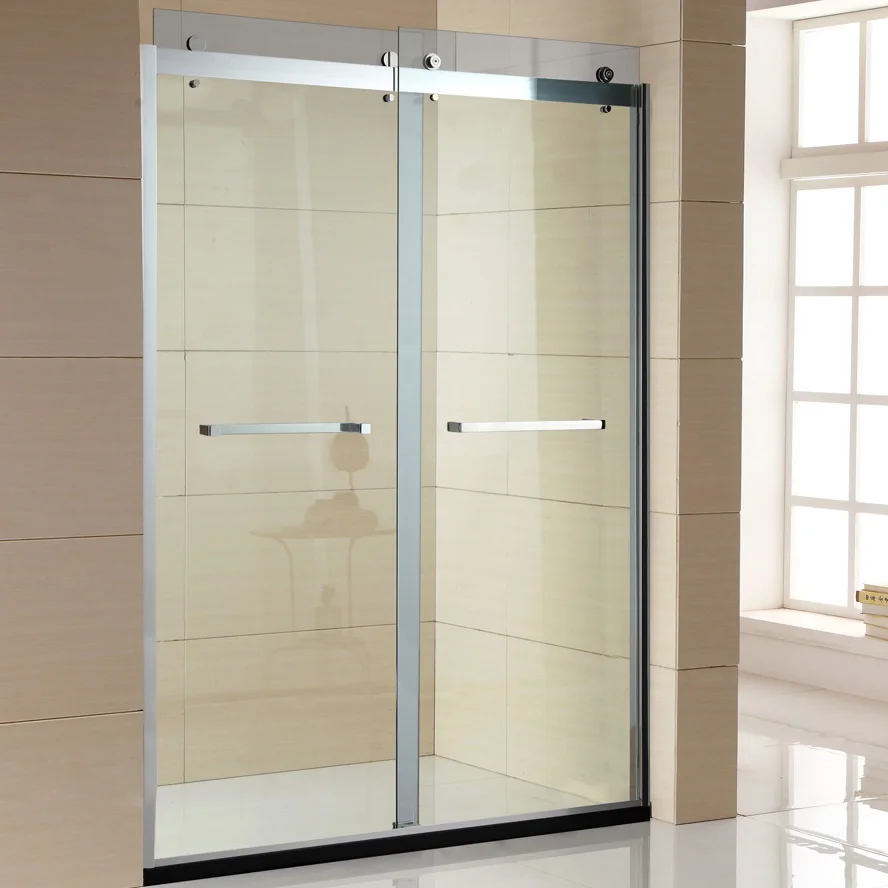 SHOWER SCREEN SHOWER DOOR ENCLOSURE STIPPLED GLASS 2 SLIDING DOORS 1800MM