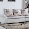 indoor furniture in wicker sofa set and it is includes left and right part and middle part with cushion