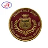 Factory directly good quality custom logo patch Metallic gold thread embroidery patch for clothing