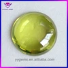 Hot Sale Cabochon Flat Back Round Synthetic Yellow Coral Decorative Glass Gems