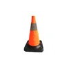 height500mm nylon body rubber base glow traffic cone