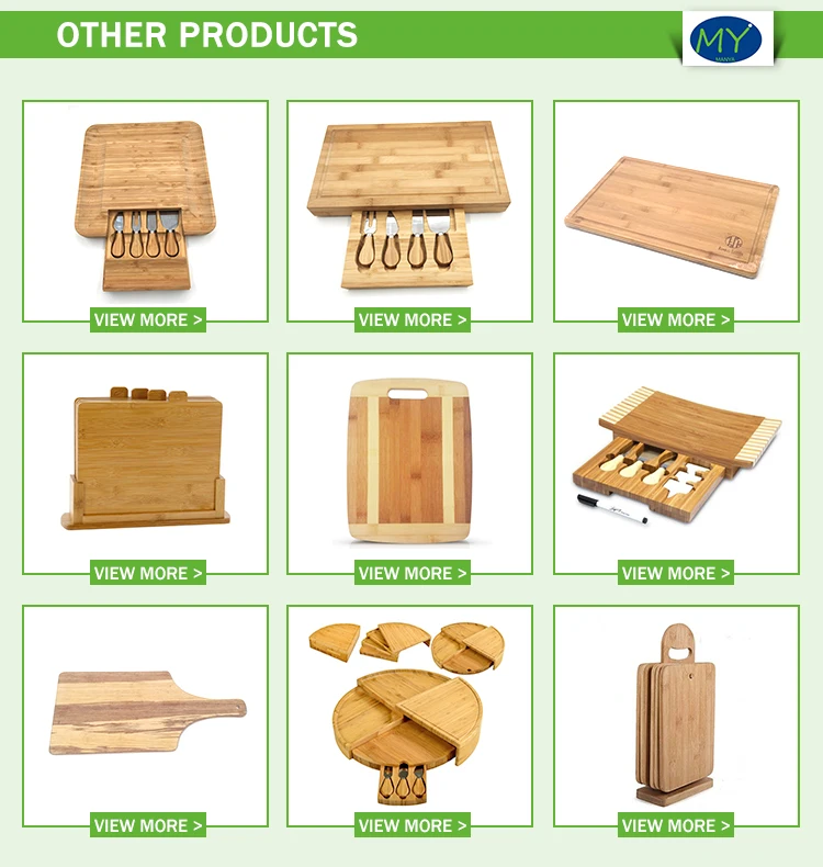 mix color bamboo cutting board with juice groove