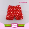 Red white star USA flag design summer custom stretchy cotton knit fabric toddler persnickety remakes girls summer icing shorts