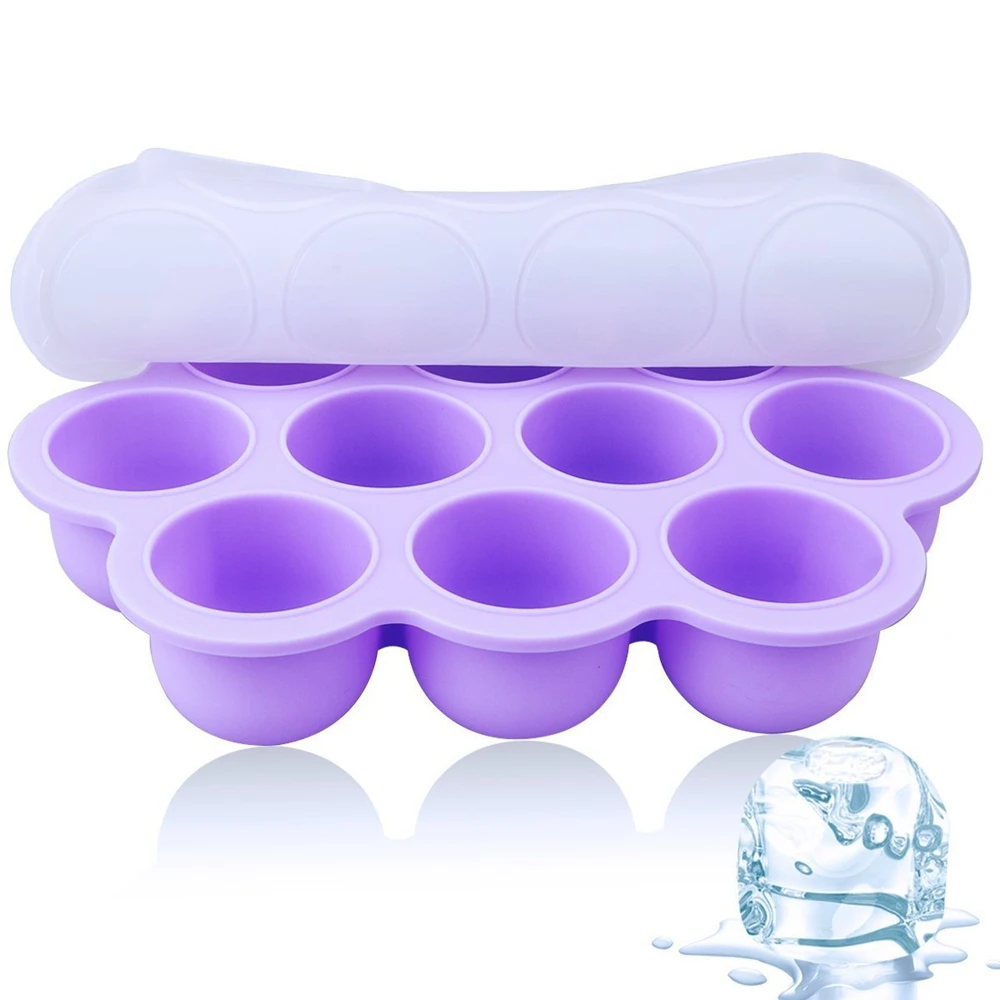 Silicone Egg Bites Molds For Baby Food Freezer Trays With Lid Ice Cube
