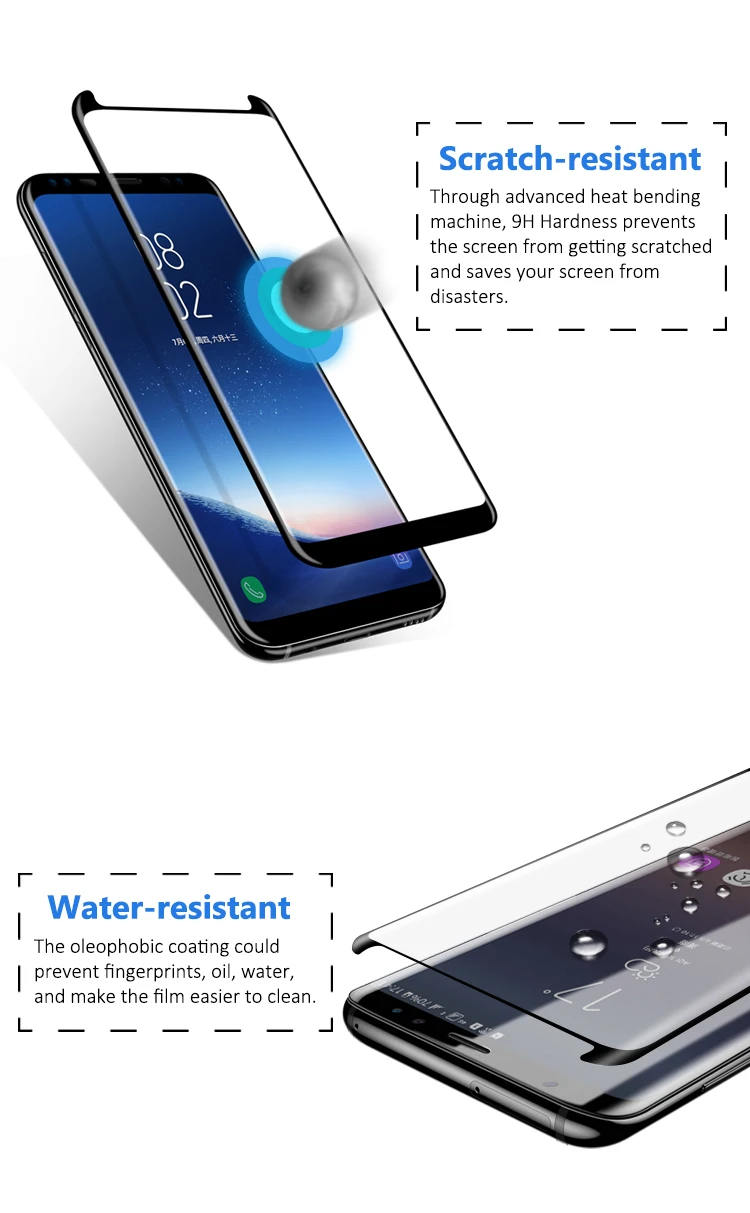 Focuses Factory Top Selling Products Mobile Phone Accessories For Samsung Screen Protector Note 8 Good Glue Tempered Glass