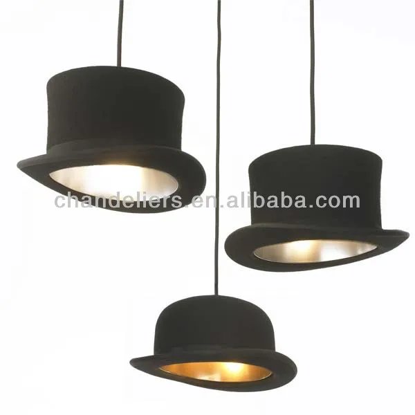 bowler hat chandelier