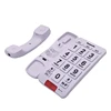 Big Button Corded Phone Landline Home Telephone Ring Redial Function White Basic Corded Big Button Telephone for Old People
