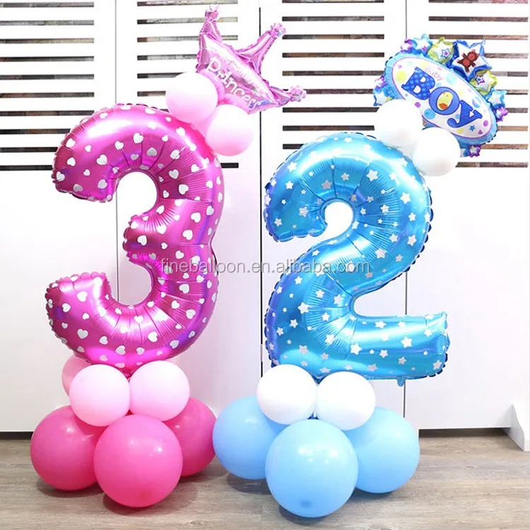 big helium number balloons