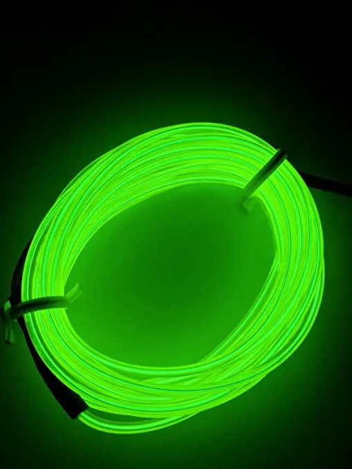 3M 9.6ft Flexible Neon Light EL Wire Rope Tube + Controller Amazingly Bright New Generation of Micro LEDs for Indoor and Outdoor