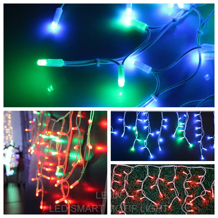 Hot selling new design led icicle light holiday light for outdoor use fairy lights