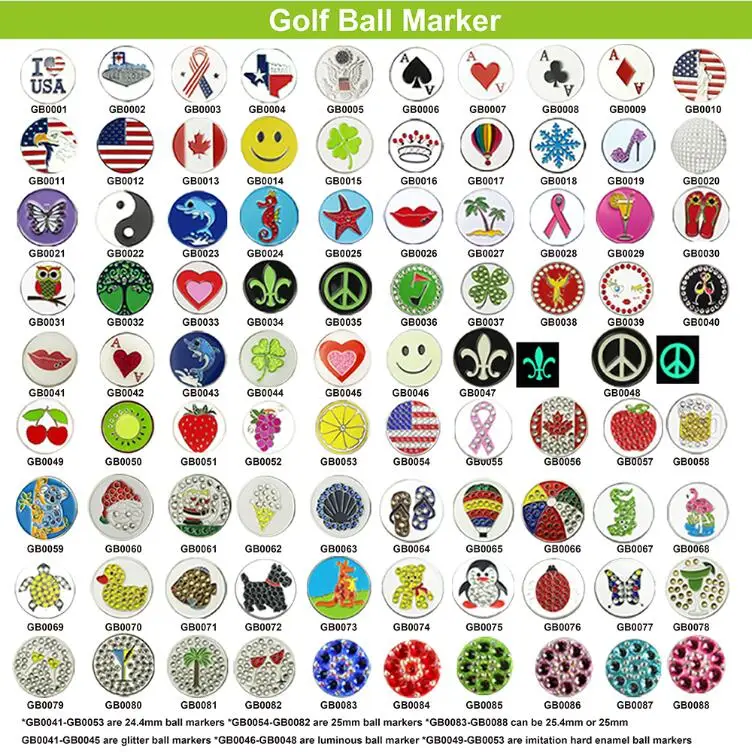 Engraved Enamel Novelty Golf Ball Markers Usa Ball Marker Ball