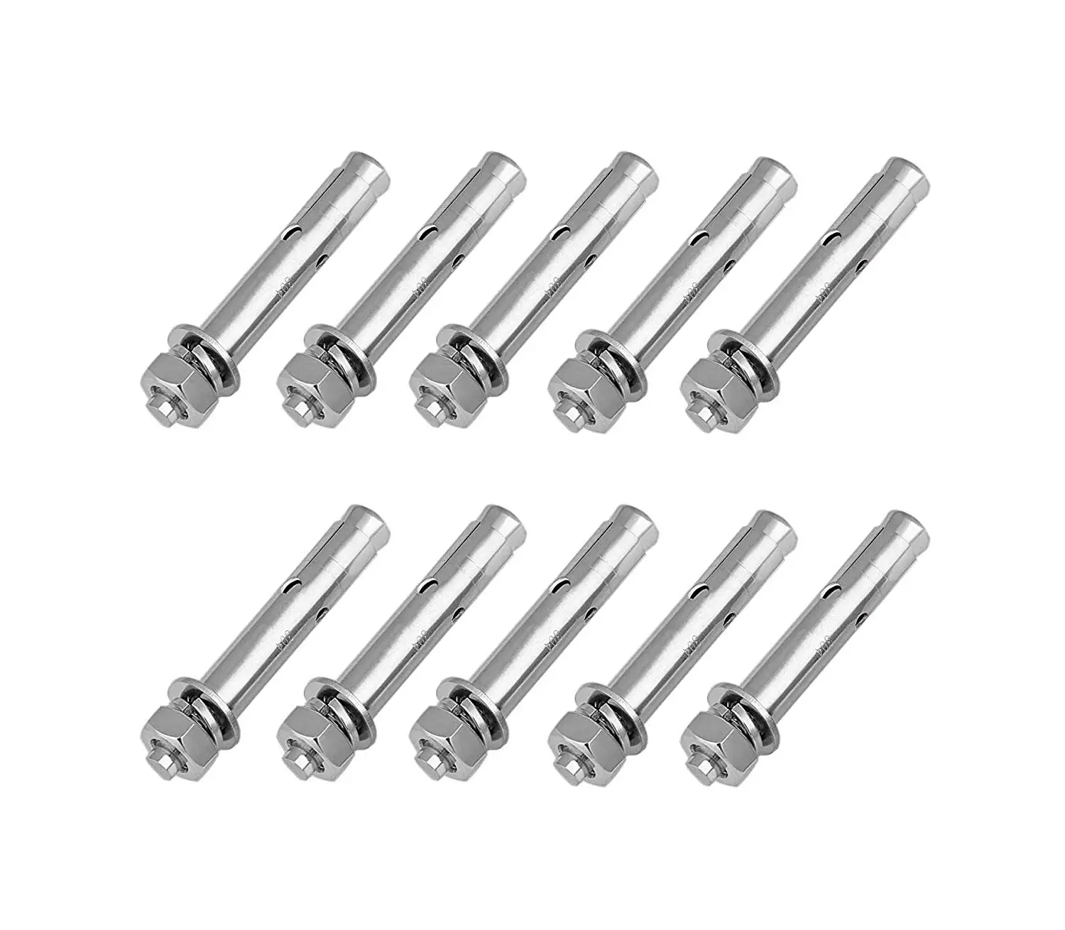 uxcell M8x80mm 304 Stainless Steel External Hex Expansion Bolt Sleeve Anchor 2Pcs