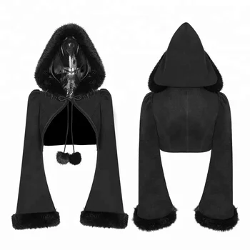 long wool cape with hood