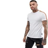 100% cotton t-shirt in white with soft-touch jersey,crew neck,rainbow taping and regular fit for mens