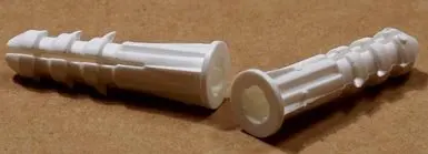 #6 - #8 Tapered and Ribbed Plastic Anchors/Nylon/Natural/3,000 Pc. Carton