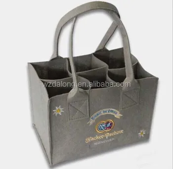 Six Bottle Beer Felt Bag With High Quality Wine Six Bottle Beer Felt Bag With High Quality Wine