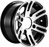 black machine 10x5 inch car alloy wheels rims 10 et atv wheels