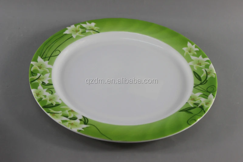 Melamine Wave Dinner Plate Plastic Ripple Serving Plate