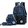 High quality canvas strong schoolbag custom made durable teens 3 pcs school bag set