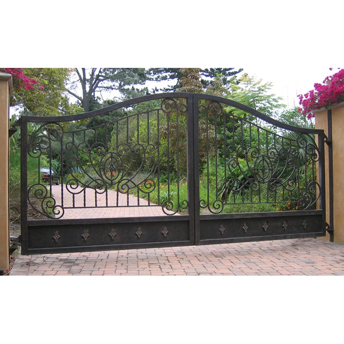 Italian Style Simple Cheap Beautiful Antique Decorative Wrought Iron Driveway Gates - Buy Iron ...