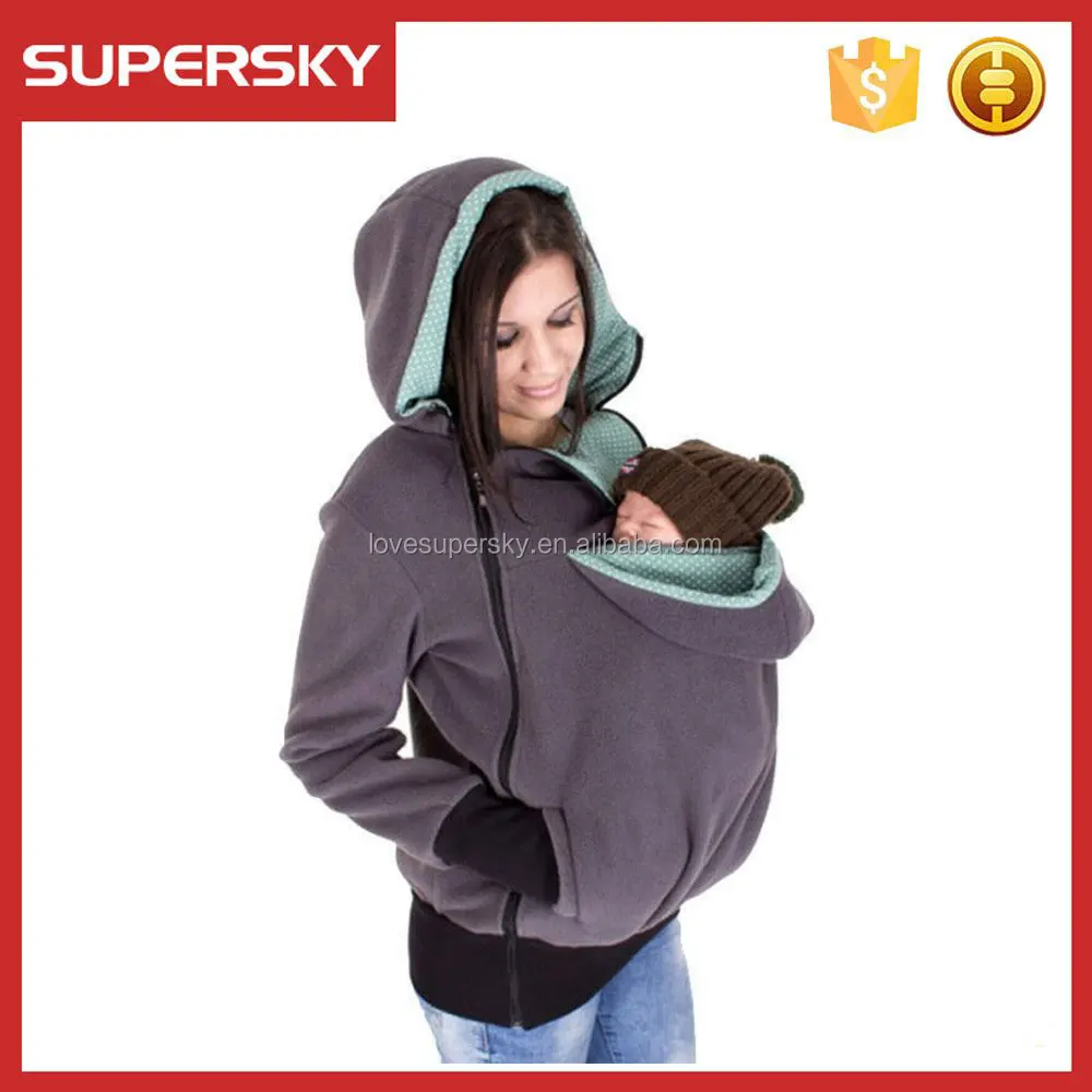 zippered kangaroo pocket hoodie