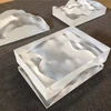 Irregular streamline surface treatment CNC machined acrylic cube customized complex patterned PMMA board