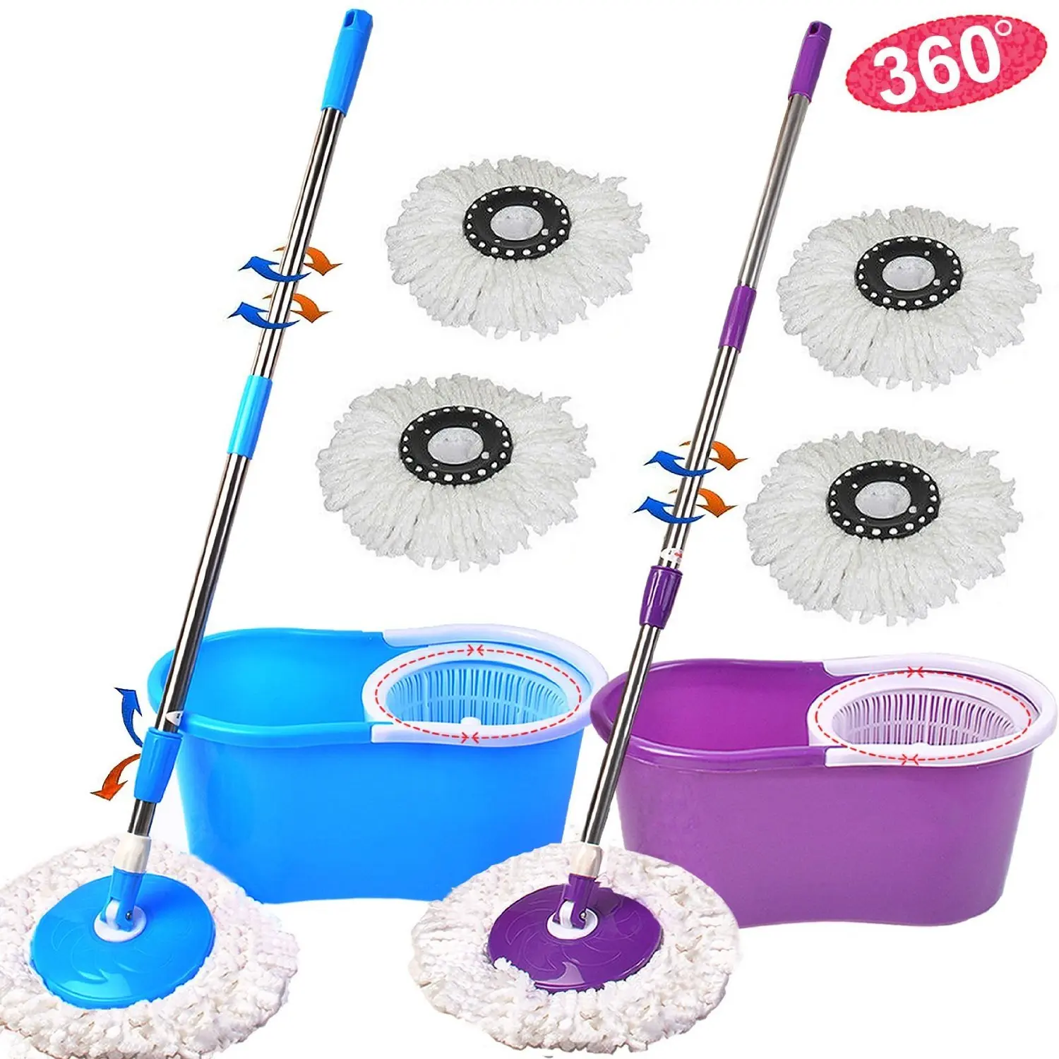 Швабра Spin Mop 360. Швабра с ведром для отжима Magic Mop 360. Набор для уборки ведро с отжимом, швабра МОП, Magic. Ведро с отжимом и шваброй Izumi Magic Mop (цвет бирюзовый), арт.в-107.