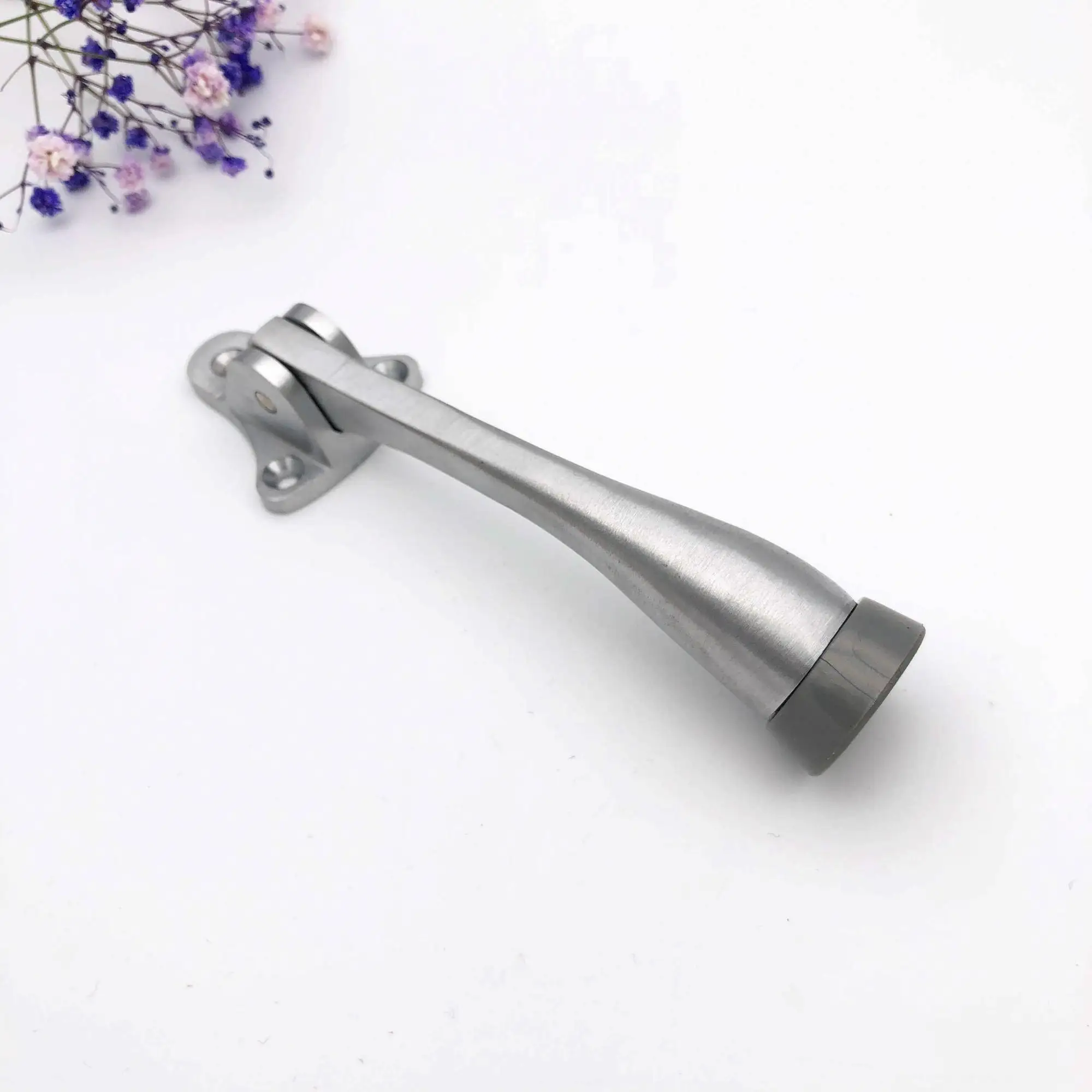 Kick Down Doorstop Flip Door Stopper Satin Nickel Commercial Stop