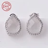 polygon clear quarts earring silver earring crystal earring 925 silver