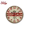 BSCI lasted design red keep clam alphabet motif clock for sublimation for hotel