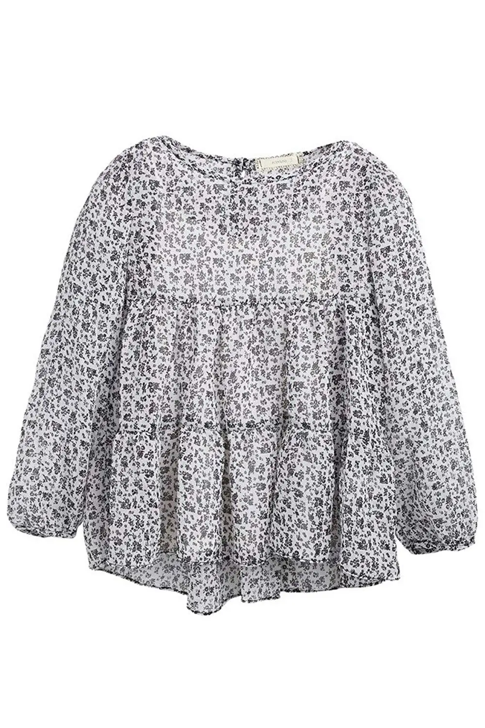 chiffon peasant top