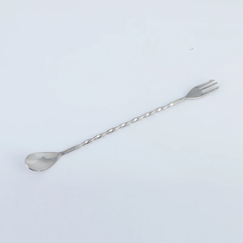 Wholesale Cocktail Stirrer Stainless Steel Bar Spoon With Fork Bar Tool