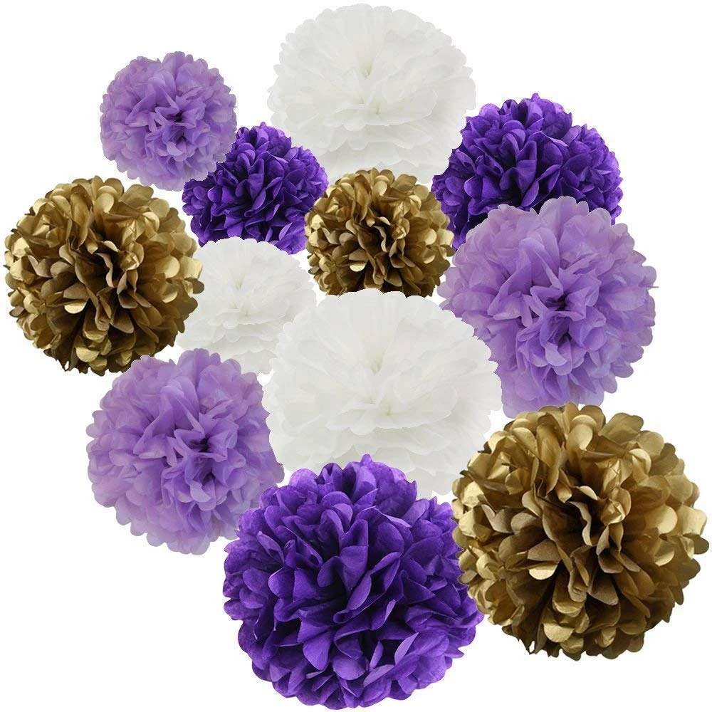 Banniere De Joyeux Anniversaire Tendance 21 10 Pieces Pompon En Papier Blanc Dore Violet Pour Decorations De Fete Et De Mariage Buy Party Decoration Happy Birthday Banner Set Paper Pompom Set Product On Alibaba Com