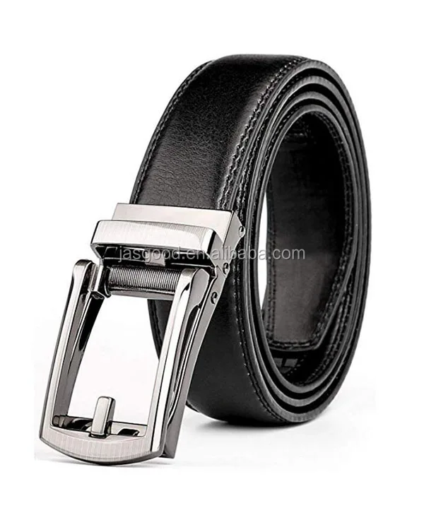 New Men's belt Leather Dress Belt Automatic lock Click Comfort Buckle UP to 50" 