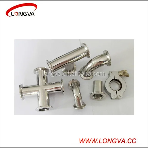 Sanitary Stainless Steel Kf25 Vacuum Tee For Vacuum Pipeline System