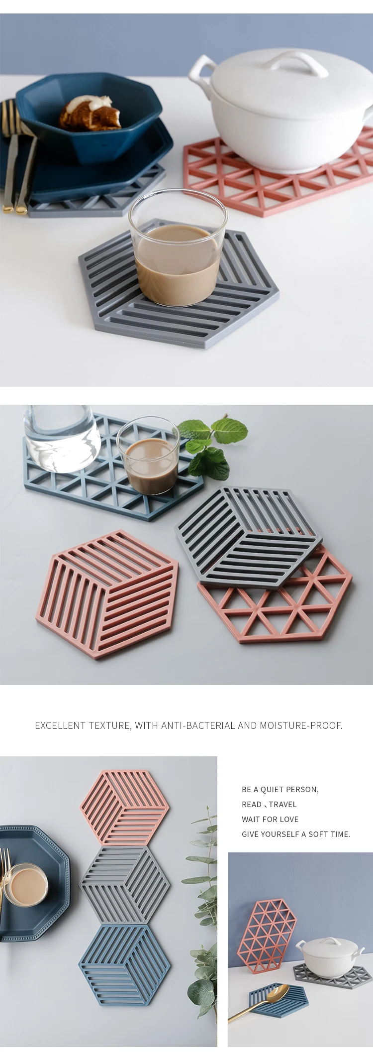 Various Colors Thick Table Protection Mat Ceramic Coaster Custom Pot