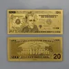 20 Dollar Paper Money 24k Gold Plated Banknote money Gift