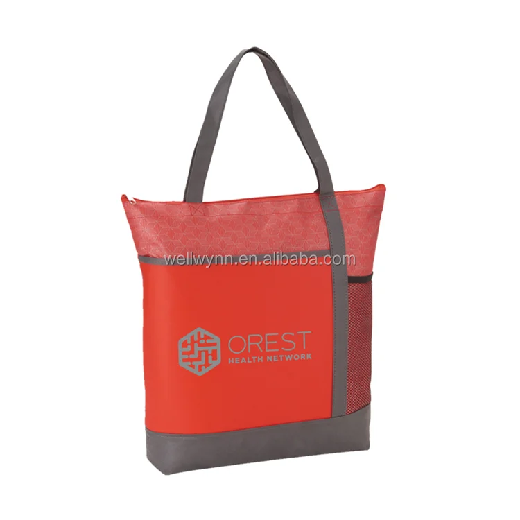 Custom Eco Friendly Zippered Main Compartment 80g Non Woven