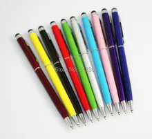 Metal 2 In 1 Capacitive Screen Stylus Pen Pens Touch Pen For IPAD IPHONE Tablet PC Cellphone 30pcs/lot Free shipping