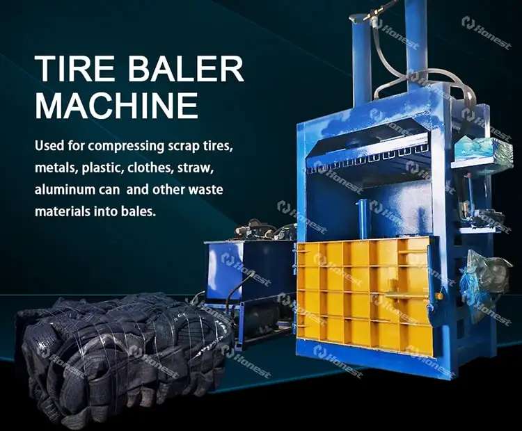 Factory Direct Price Tire Baler Equipment Scrap Tyre Press Machine