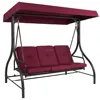 3 person patio swing with canopy outdoor furniture