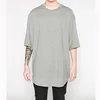 Wholesale Cheap Men's Hip Hop Street T-shirt Man Plain blank Summer Solid Color Short Sleeve Jersey Oversize Loose T Shirt