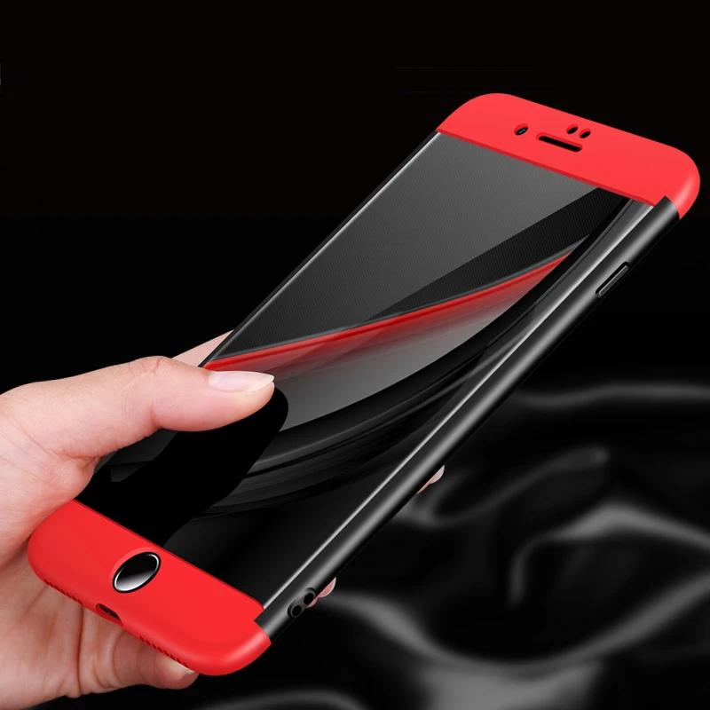 2018 hot sell 360 cover Removable 3in1 Hard PC Shield Back Cover Case for iPhone 7 Plus phone cases
