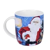 High quality Christmas pattern magnesia porcelain grilled cup 425ml mug