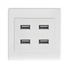 Popularful white 86 size CE Certificated pc material 4 port USB socket