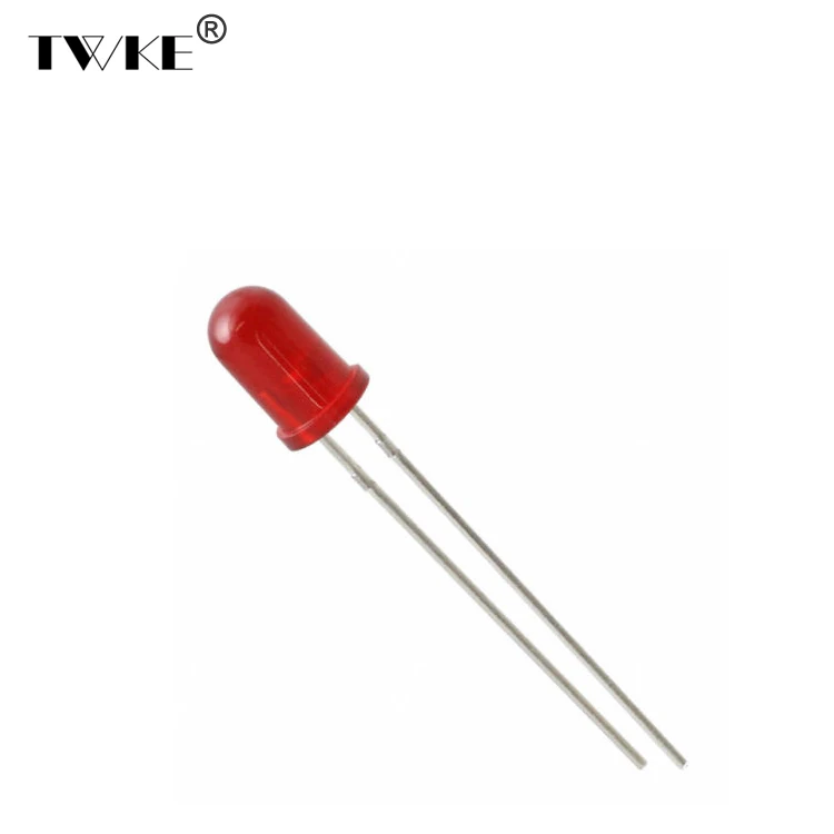 Red Diode Light 5mm Through Hole Diffused Led Diodes