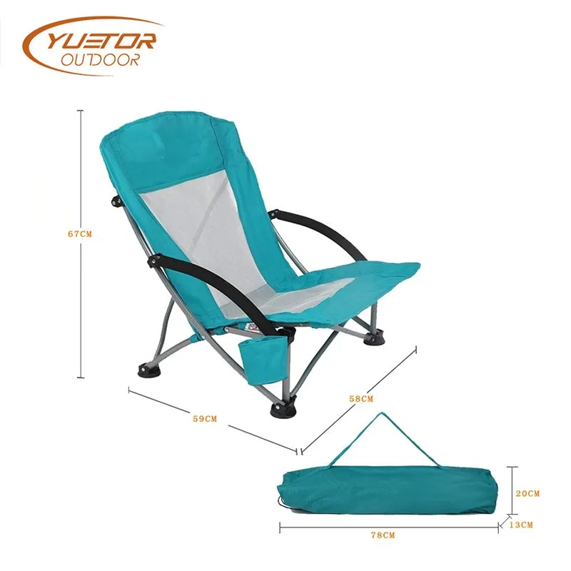Npot Rigid Arms Low Sling Beach Chair Modern Fishing Chair 1 Pc In A