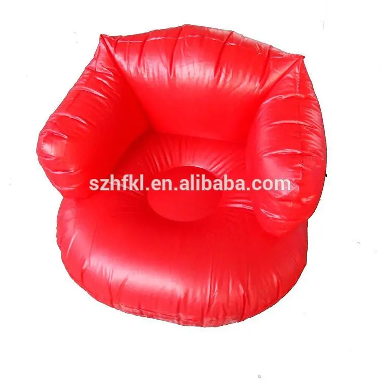 Pink Holiday Inflatable Sofa Chair For Girl Plastic Inflatable Chair