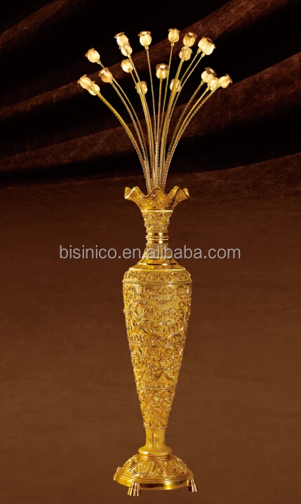 Luxury Golden Flower Vase Floor Standing Chandelier Lamp 02 6057 Modern
