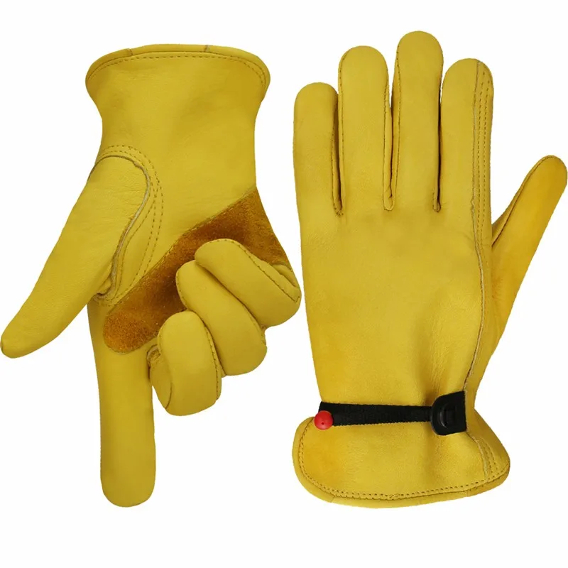 Safety Leather Work Gloves Wholesale Bulk Grain Cowhide Working Glove